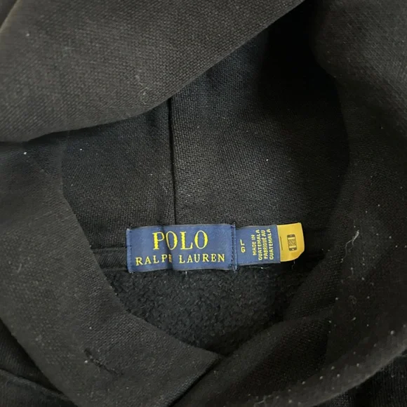 Polo Ralph Lauren Hot Chocolate Polo Bear Hoodie – Black, Size Large | Cozy Wear - Picture 12 of 13